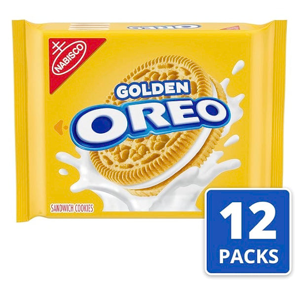 OREO Golden Sandwich Cookies, 12 - 13.29 oz Packs