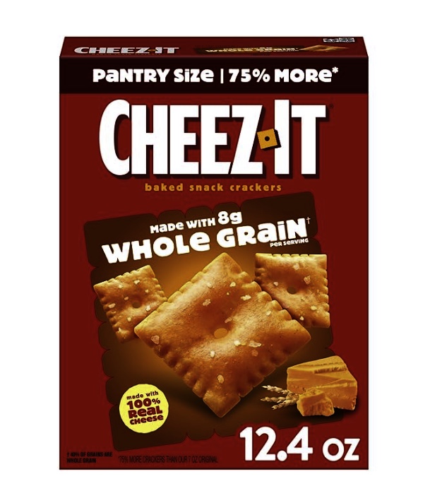 Cheez-It Cheese Crackers, Baked Snack Crackers, Office and Kids Snacks, Made with Whole Grain, 12.4oz Box (1 Box)