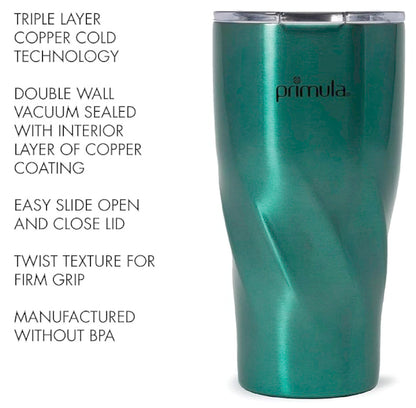Primula Avalanche Double Wall Vacuum Sealed Travel Water Bottle 20 oz - Teal