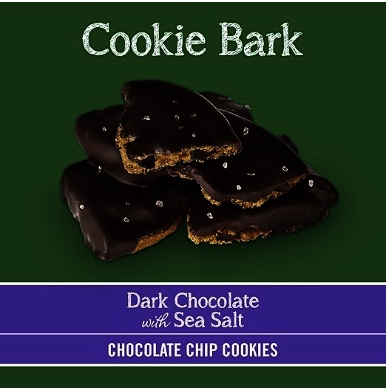 Tate's Bake Shop Cookie Bark, Chocolate Chip Cookies with Dark Chocolate and Sea Salt, 5 oz