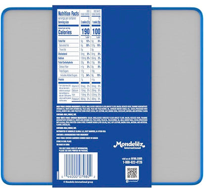 OREO Fudge and White Fudge Covered Chocolate Sandwich Cookies, Holiday Cookies, 1.02 lb Tin